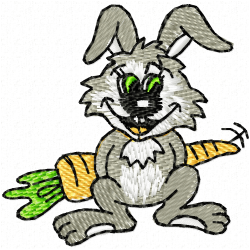 Rabbits Embroidery Design 4